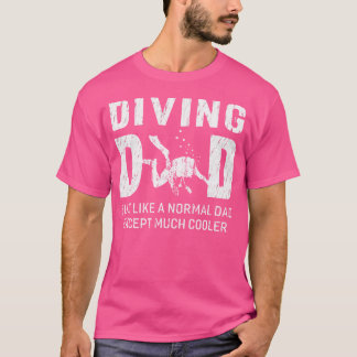 父スキューバダイビングメンのためのダイビングパパ Tシャツ