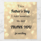 父スタイリッシュの日お礼 ワインラベル (シングルラベル)