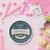 父スタイリッシュの日時計 – レトロバッジデザインwi ペーパープレート (パーティー)