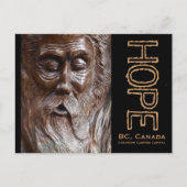 父タイムオールドマンズ顔木彫り ポストカード (正面)