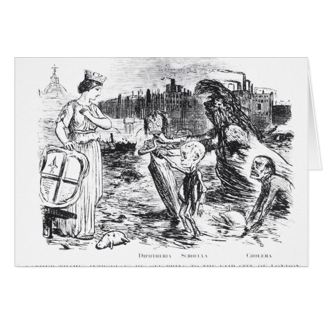 父テムズは彼の子孫を導入します (正面横)