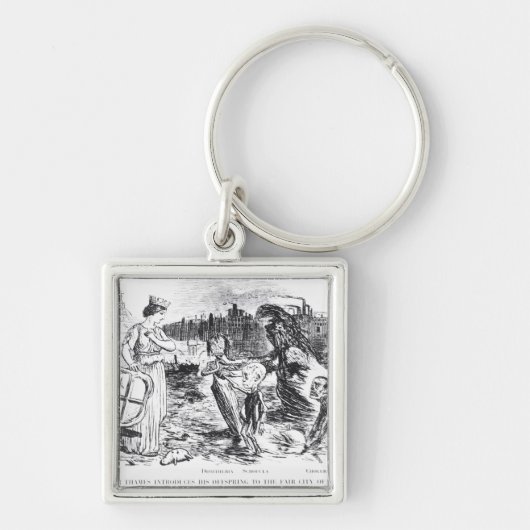 父テムズは彼の子孫を導入します キーホルダー (正面)