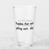 父パパの父の日の誕生日ビおもしろいール タンブラーグラス (裏面)