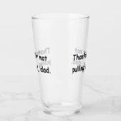 父パパの父の日の誕生日ビおもしろいール タンブラーグラス (左)