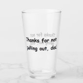 父パパの父の日の誕生日ビおもしろいール タンブラーグラス (正面)