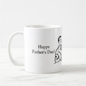 父パーソナライズされたおもしろい祭マグズ コーヒーマグカップ (左)