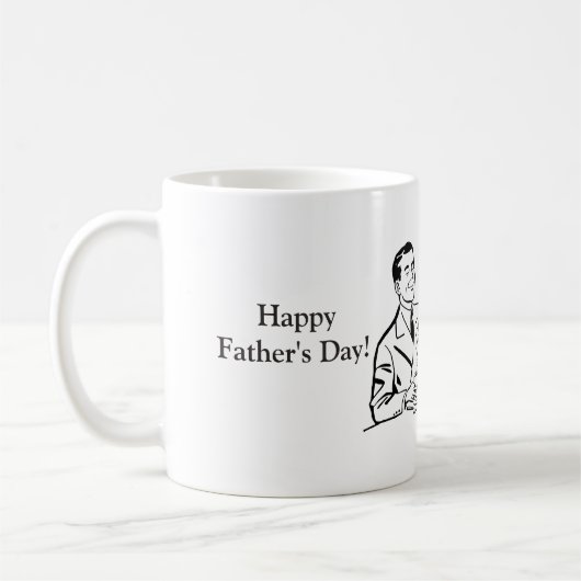 父パーソナライズされたおもしろい祭マグズ コーヒーマグカップ (左)