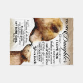 父パーソナライズされたから娘まで フリースブランケット (正面(横))