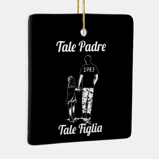 父パーソナライズされたと娘の父の日 セラミックオーナメント (右)