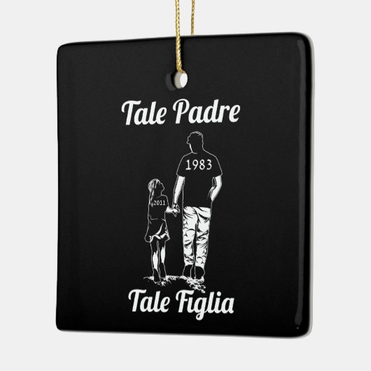 父パーソナライズされたと娘の父の日 セラミックオーナメント (左)