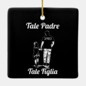 父パーソナライズされたと娘の父の日 セラミックオーナメント (裏面)
