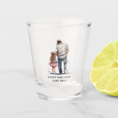 父パーソナライズされたと娘 ショットグラス (正面)