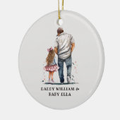 父パーソナライズされたと娘 セラミックオーナメント (左)
