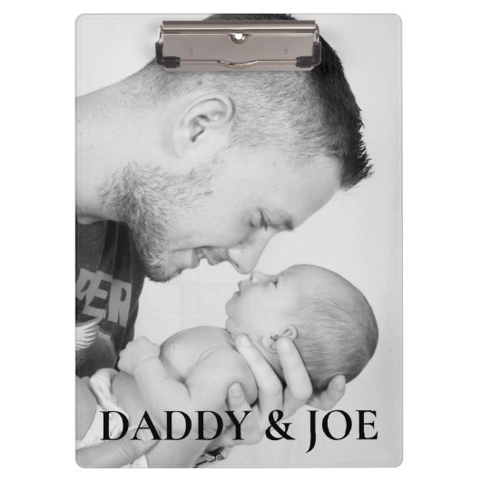 父パーソナライズされたと息子の写真 クリップボード (正面)