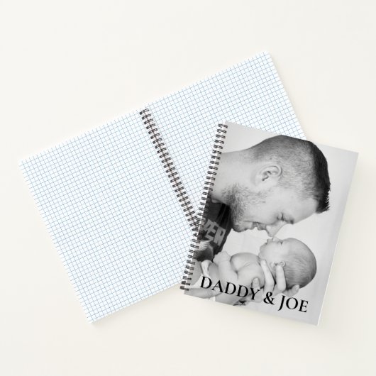 父パーソナライズされたと息子の写真 ノートブック (内部)
