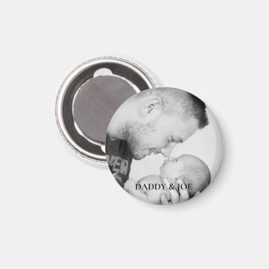 父パーソナライズされたと息子の写真 マグネット (正面/裏面)