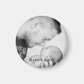 父パーソナライズされたと息子の写真 マグネット (正面)