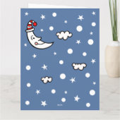 父パーソナライズされたのサンタクロース飛行機 カード (裏面)