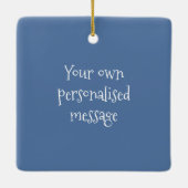 父パーソナライズされたのサンタクロース飛行機 セラミックオーナメント (裏面)