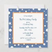 父パーソナライズされたのサンタクロース飛行機 招待状 (裏面)