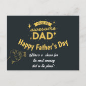 父パーソナライズされたの日お祝い ポストカード (正面)