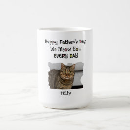 父パーソナライズされたの日ねこマグカップ コーヒーマグカップ