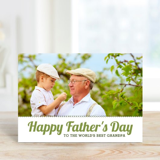 父パーソナライズされたの日のおじいちゃんの写真カード カード