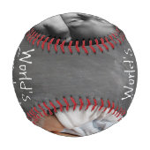 父パーソナライズされたの日のカスタム 野球ボール (裏面)