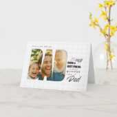 父パーソナライズされたの日のカードと写真カスタム付き カード (黄色い花)