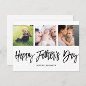 父パーソナライズされたの日のパパモダン台本 ポストカード (正面/裏面)