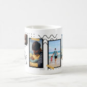 父パーソナライズされたの日の写真コラージュ コーヒーマグカップ (中央)