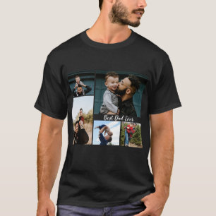 父パーソナライズされたの日の写真コラージュ Tシャツ