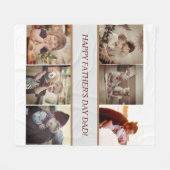 父パーソナライズされたの日の写真毛布 フリースブランケット (正面(横))