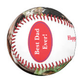 父パーソナライズされたの日の写真野球 野球ボール (正面左)