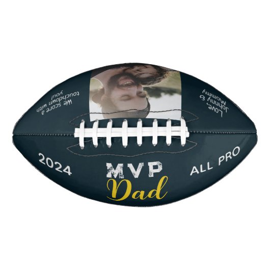 父パーソナライズされたの日の写真 アメリカンフットボール (正面)