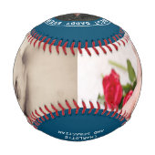 父パーソナライズされたの日の写真 野球ボール (正面)