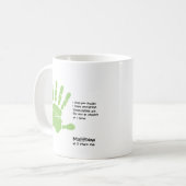 父パーソナライズされたの日の手紙 コーヒーマグカップ (正面左)