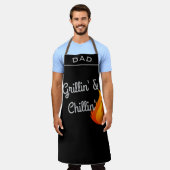 父パーソナライズされたの日の焼き粉 エプロン (着用した状態)