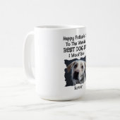 父パーソナライズされたの日の犬のマグカップ コーヒーマグカップ (正面左)