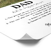 父パーソナライズされたの日の贈り物の写真 ポスター (角)