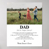 父パーソナライズされたの日の贈り物の写真 ポスター (正面)