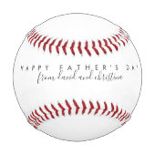 父パーソナライズされたの日の贈り物パパカスタム写真 野球ボール (裏面)
