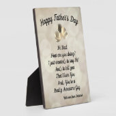 父パーソナライズされたの日の贈り物 フォトプラーク (側面)
