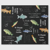 父パーソナライズされたの日または誕生日 ラッピングペーパー (フラット)