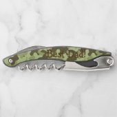 父パーソナライズされたの日カモフラージコルク ソムリエナイフ (裏面)