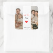 父パーソナライズされたの日ステッカー | パパ贈与 スクエアシール (バッグ)