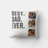 父パーソナライズされたの日フォトギフト最高のパパ クッション (正面)