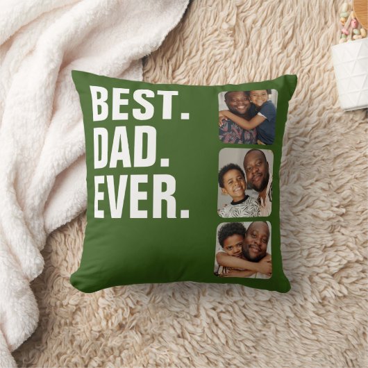 父パーソナライズされたの日フォトギフト最高のパパ クッション (ブランケット)