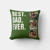 父パーソナライズされたの日フォトギフト最高のパパ クッション (正面)