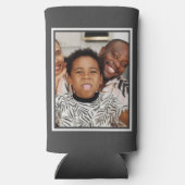 父パーソナライズされたの日フォトギフト最高のパパ スリム缶クーラー (裏面)